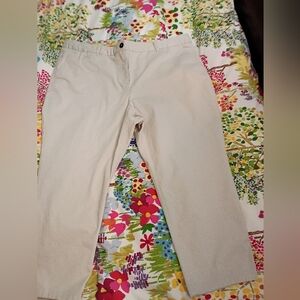Boden Cream Colored Cropped Pants Size 18L